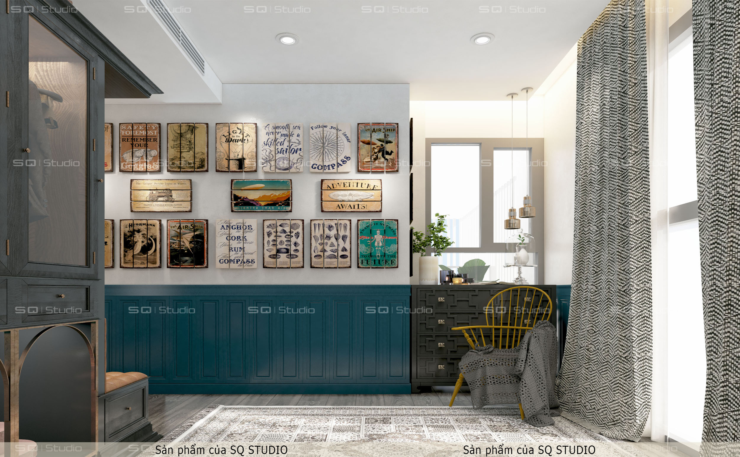 Không gian thiết kế phòng ngủ mang hơi thở Vintage- Mid Century Morden 