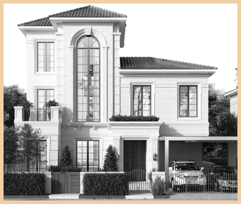 Hình ảnh biệt thự đơn lập châu âu dự án Swanbay